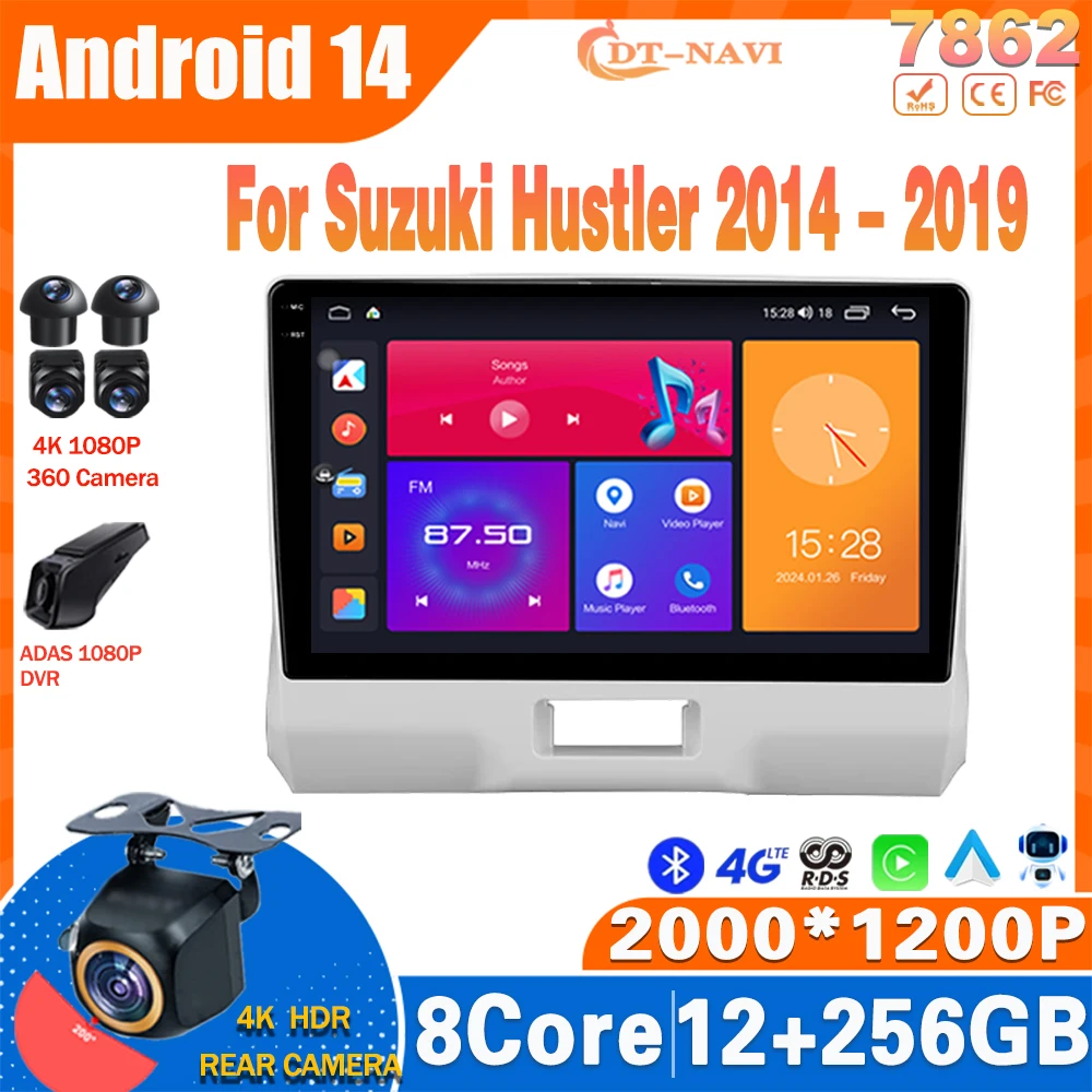 

Android 14 Car Radio For Suzuki Hustler 2014 - 2019 Multimidia Video Player Navigation GPS Carplay Stereo NO 2Din DVD Head Unit