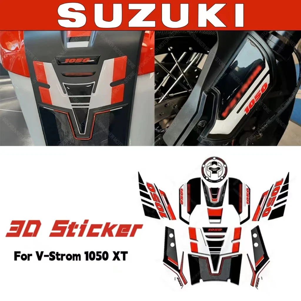 

3D Epoxy Resin Protective Sticker Motorcycle Tank pad Stickers Protection kit Waterproof Protective Sticker For V-Strom 1050 XT