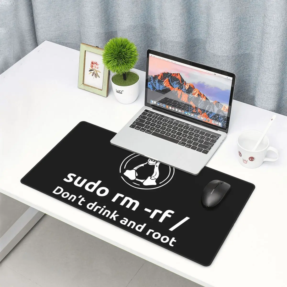 Programmierer Programmierung Codierung Coder Gaming Maus Pad PC Maus Matte Linux Wurzel Sudo Große Stoff Mousepad für Gamer