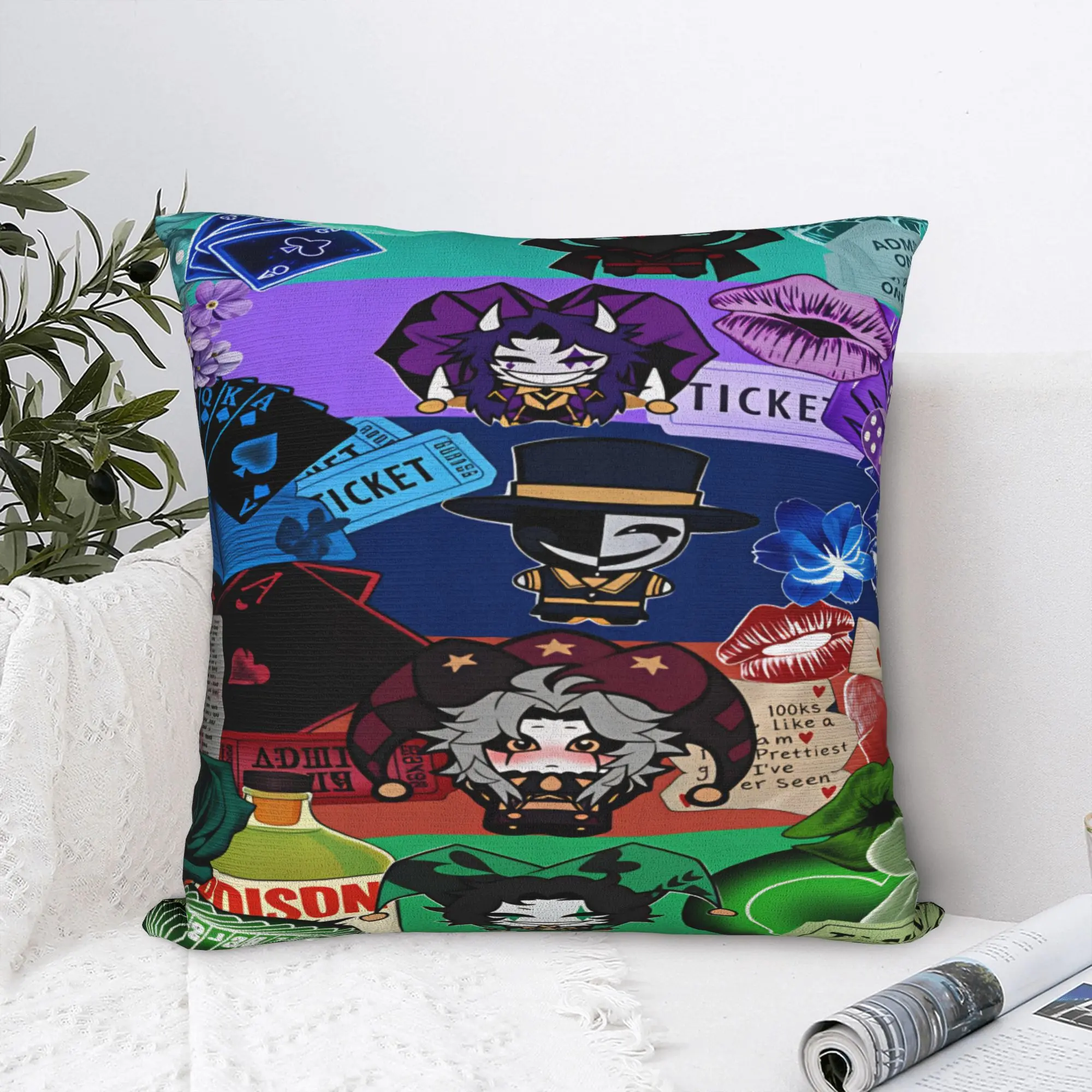 The Freak Circus  Pillow Case  Soft Pillow Cover Retro Trendy Pillowcases For Living Room Chair