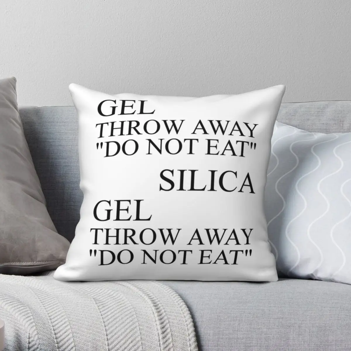 

Silica Gel Do Not Eat Pillowcase Polyester Linen Velvet Creative Zip Decorative Pillow Case Room Cushion Cover