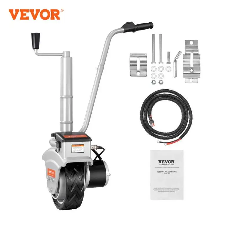 VEVOR Remolque eléctrico Dolly 5000 libras Capacidad de remolque 350 W 12 V Rueda Jockey para remolque con velocidad móvil de 22 pies/min para barco