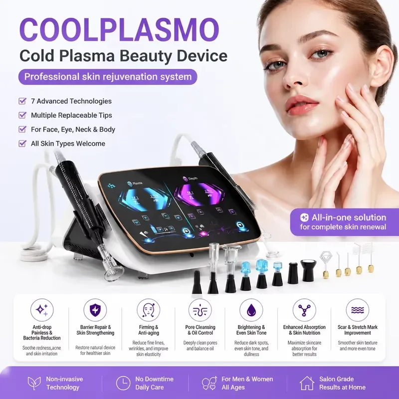 2026 New Cold Plasma Microcurrent Facial Machine, Professional Rejuvenation Acne Treatment Scalp Repair Antibacterial