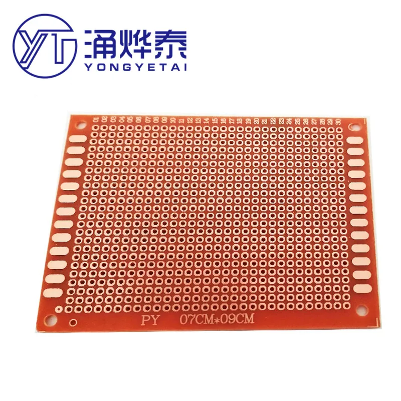 YYT 2PCS 7*9CM bakelite HB glue board 1.2 thick universal board universal circuit experiment board hole perforated board