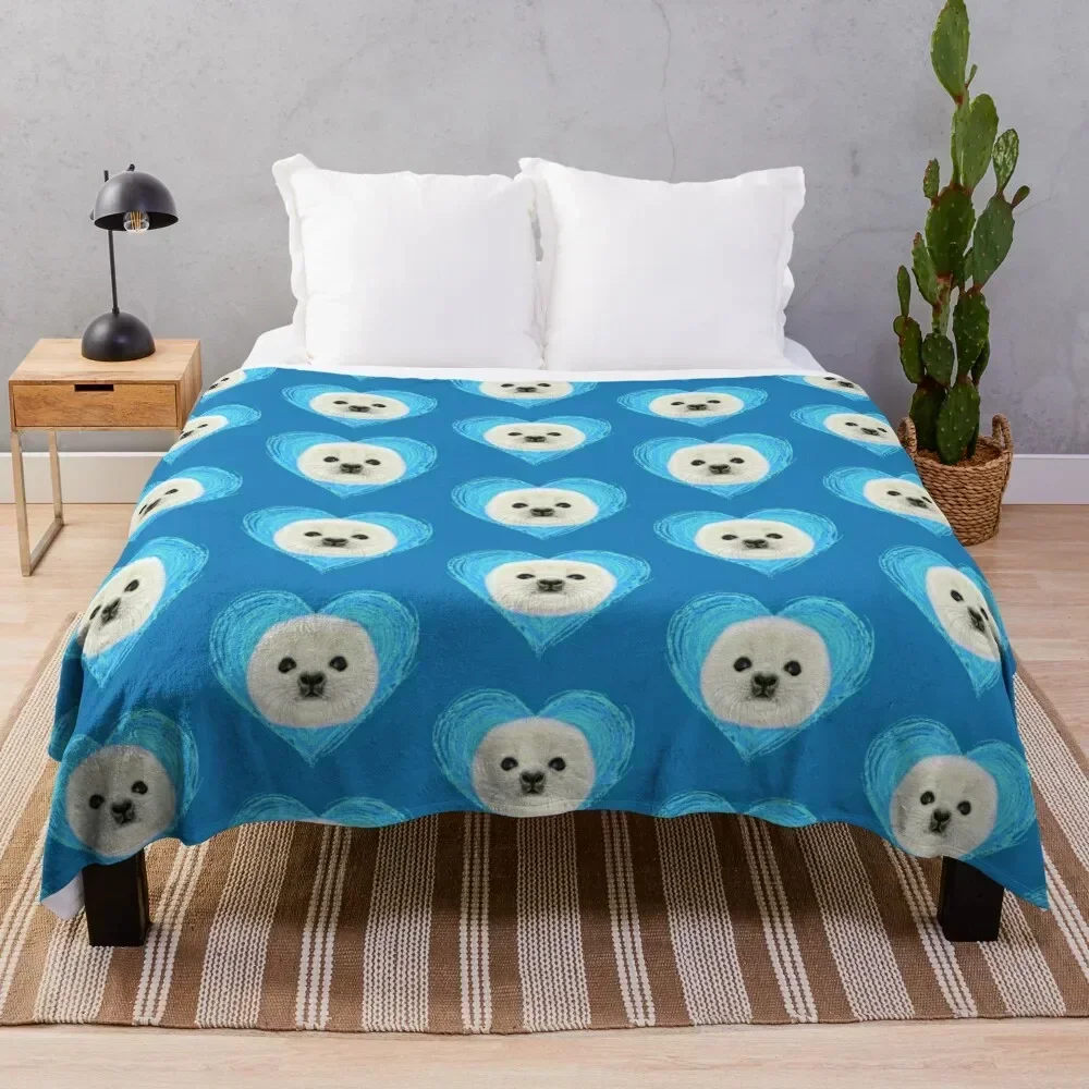 

Baby seal gift howler seal cute seals Throw Blanket Cozy Light Blanket for Travel Camping Picnic
