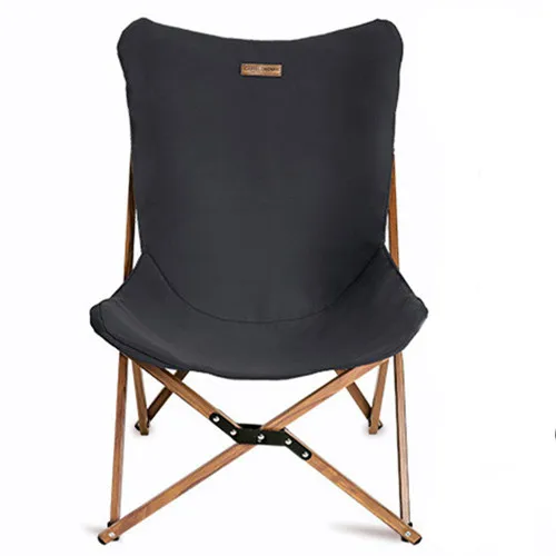 FX-Outdoor Folding Chair, Wood Grain, Aluminum Tube, Camping, Leisure, Beach, Butterfly Chair, Fishing, FSTAR