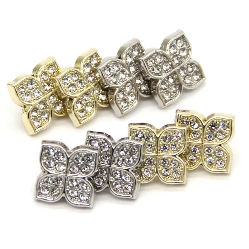 HENGC 12mm Small Women Shirt Gold Metal Flower Buttons For Clothing Wedding Dress Skirts Retro Decorations Handmade DIY Crafts