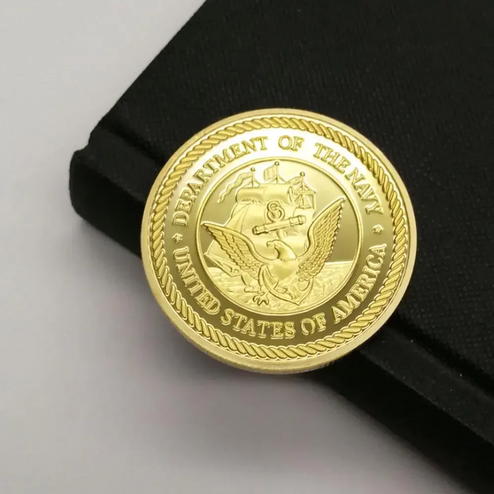 Gold Plated U.S. Army Five Military Countries Souvenir Coins American Eagle Marine Corps Baked Paint Collectible Coin