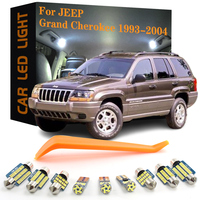 12pcs Car LED Interior Lights Canbus For Jeep Grand Cherokee ZJ WJ 1993 1994 1995 1996 1997 1999 1999 2000 2001 2002 2003 2004