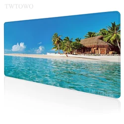 Tropical Beach Palm Mouse Pad Gaming XL Computer Home New Mousepad XXL MousePads Carpet Natural Rubber Office Computer Mice Pad