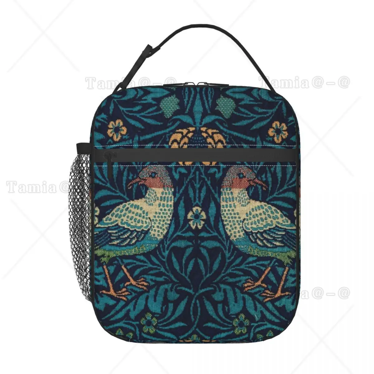 Custom Bird By William Morris Lunch Bag Women Cooler Thermal Insulated Lunch Boxes for Student School