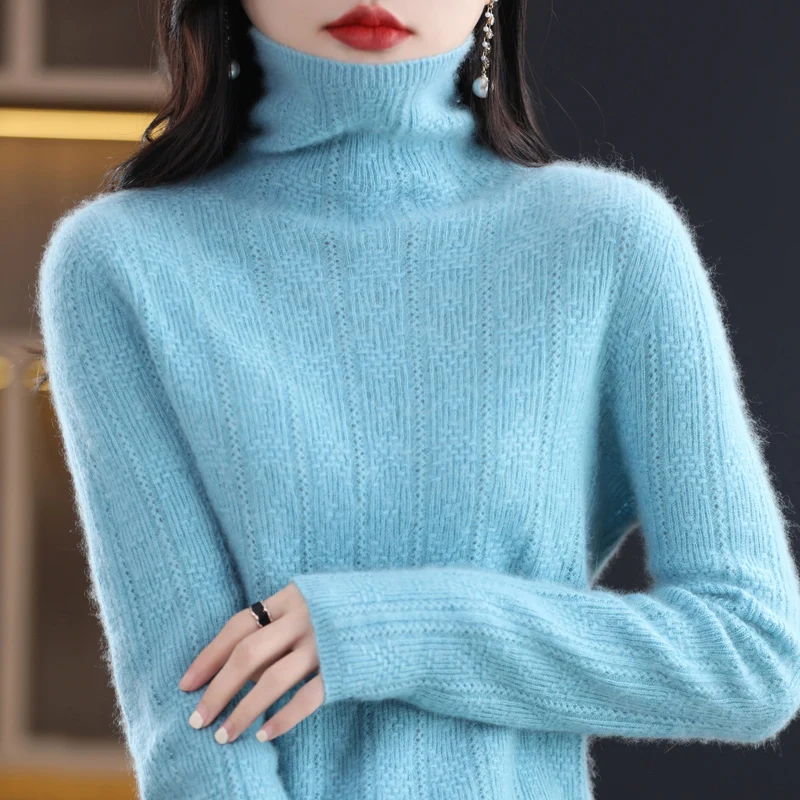 Cashmere sweater women wear high-end wool base knitted sweaters in autumn and winter 2022.