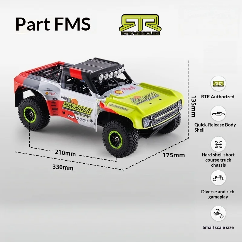 1/10 4wd Rc Off-Road Vehicle 2.4g Remote Control Buggy Hard Body Chassis Quick Detachable Body Body Adult Hobby Rc Car Cool Toy