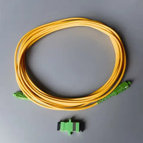 1.5M/2M/3M/5M 광섬유 패치 케이블 SC/APC-SC/APC Fibra Optica 단일 모드 연장 와이어 FTTH 케이블 무료 어댑터