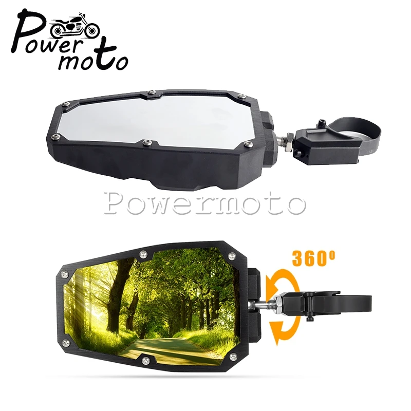 ل بولاريس ياماها YXZ Kawasaki Teryx 1000 هوندا Pionner Can-am Maverick X3 UTV المرايا الجانبية 1.5 "-2" لفة بار مرآة الرؤية الخلفية #4