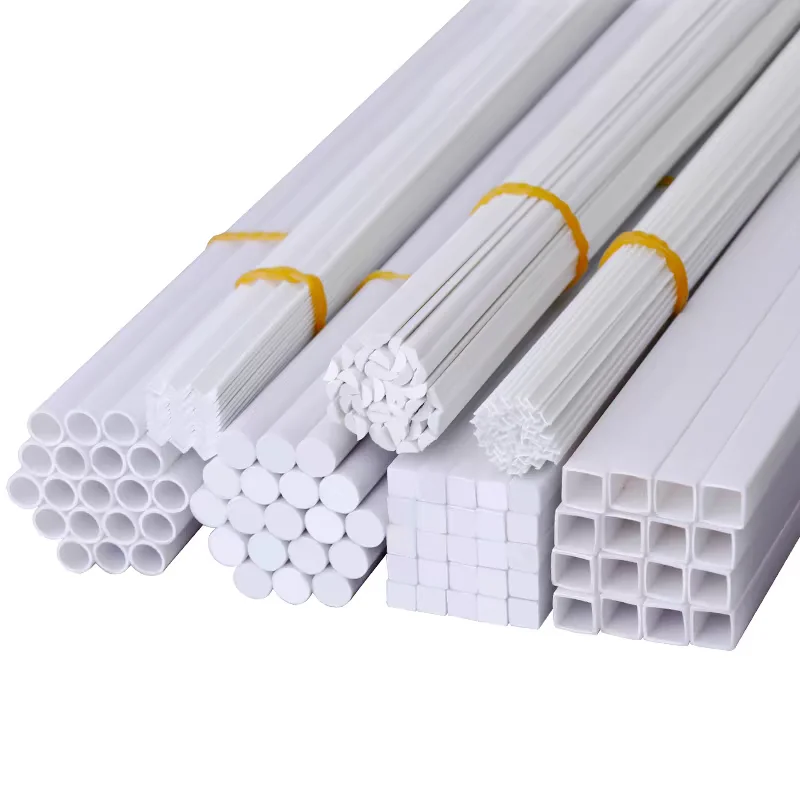 0.5mm-8mm 10pcs ABS Round Solid Bar Plastic White Welding Rods DIY House Sand Table Model Building Making solid bar length 25 cm