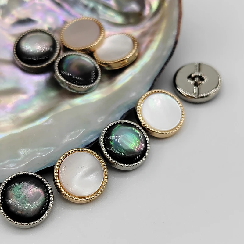 10MM Natural Shell Shank Buttons Of Clothing High Quality Mother Of Pearl Cute Sewing Button For Shirt Wholesale 10Pcs DIY