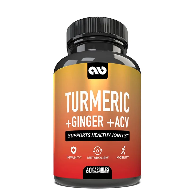 Turmeric and Ginger Supplement Capsules - Enhance Immunity and Metabolic Support -95% Curcumin Compounds -60 Capsules