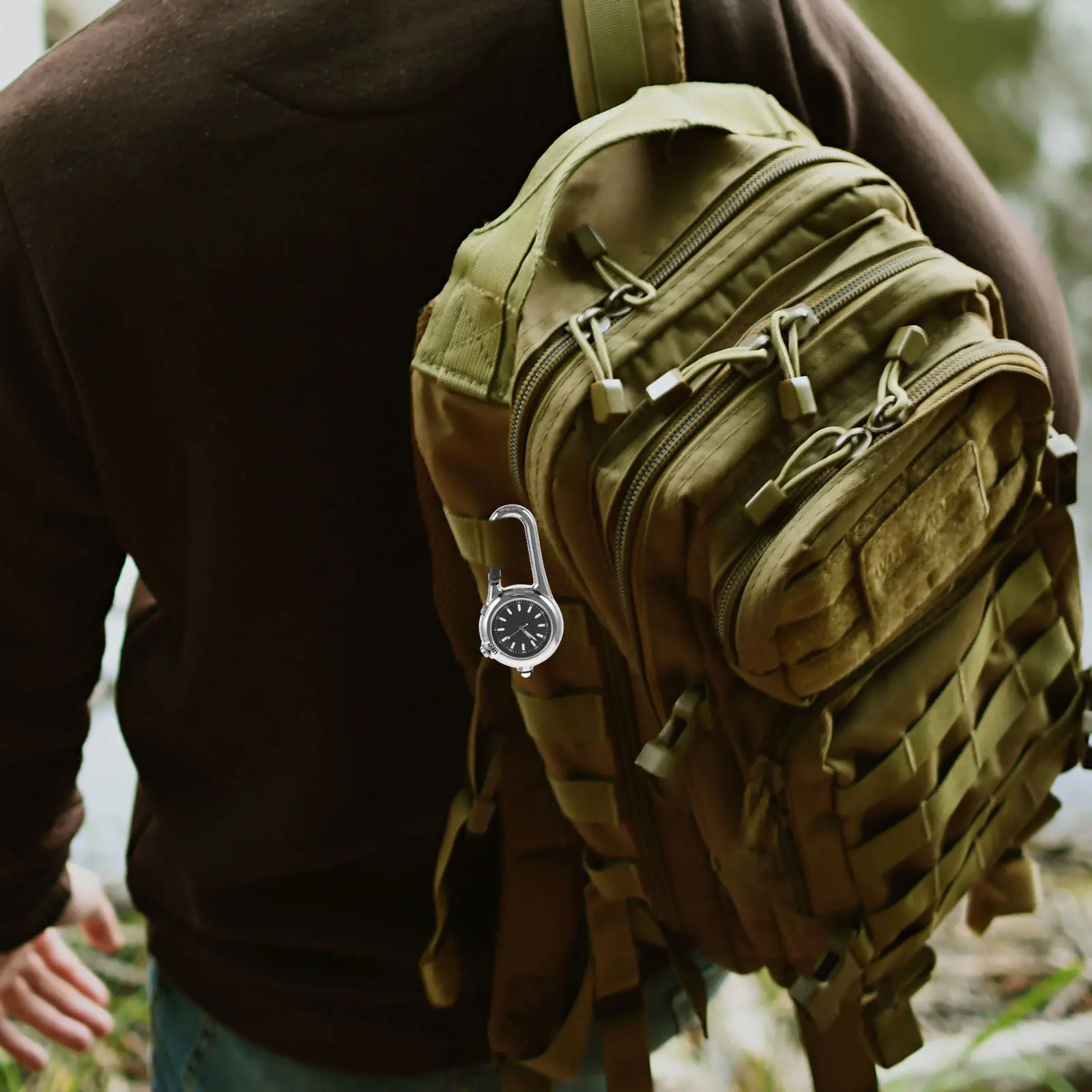 

Водонепроницаемые часы-клипса для ношения на рюкзаке и одежде, идеальные карманные часы для кемпинга, рыбалки, альпинизма и спорта