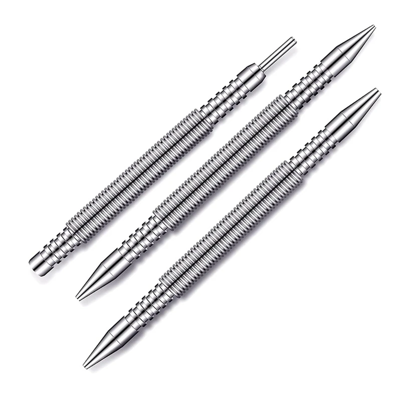 AT19-3 Pcs Dual Head Nail Setter And Hinge Pin Punch Set,Hammerless Spring Nail Punch Door Hinge Pin Remover Tool 5000 PSI