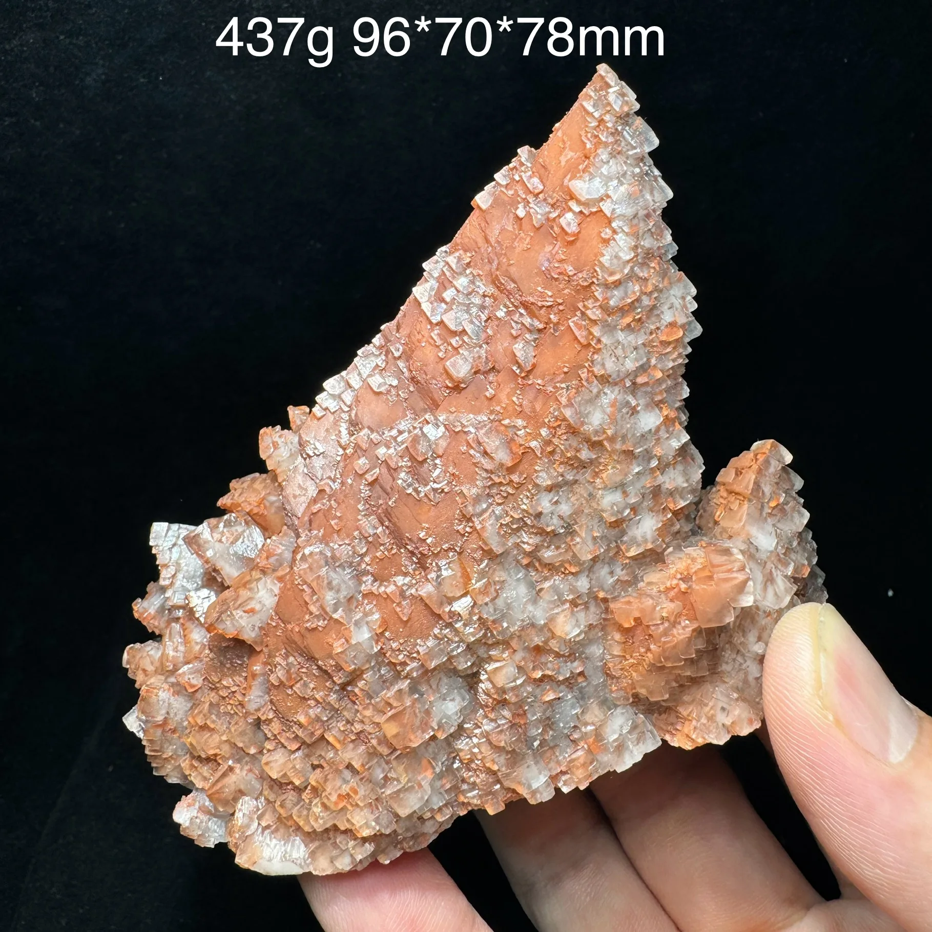 437g Natural Fish Scale Shaped Calcite Pyramid Rock Original Mineral Specimen Quartz Healing Stone Desk Decor