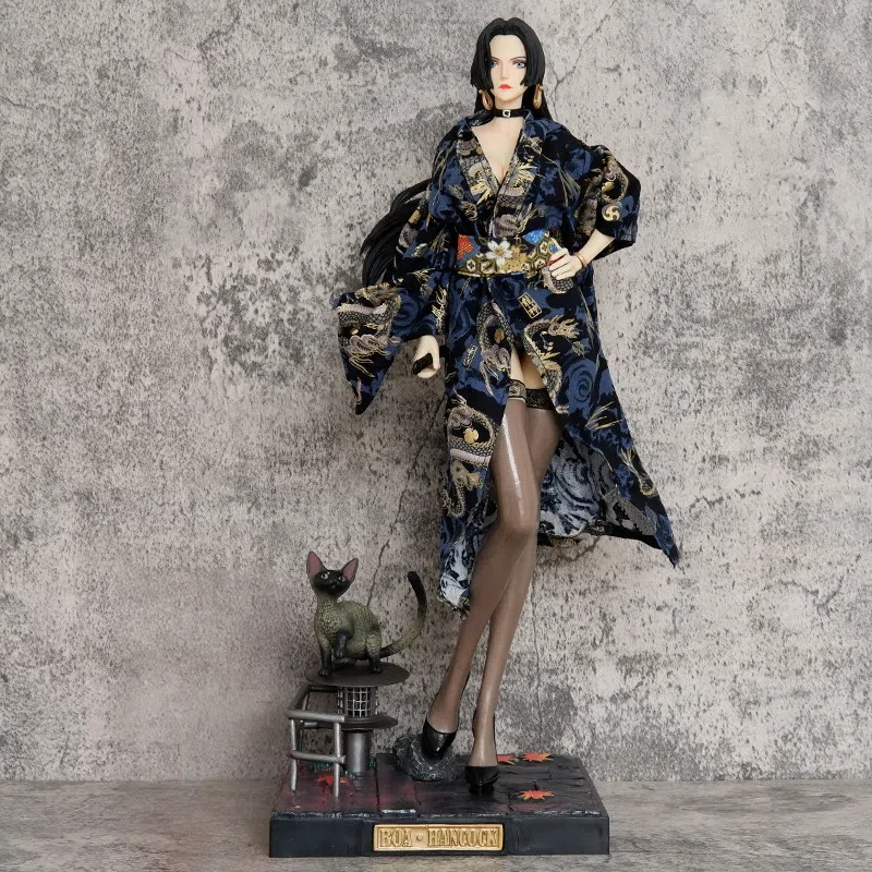 

46cm One Piece Anime Figure Uta Kimono Boa Hancock Action Figure Replaceable Shawl/Weapon Statue Collect Model Cartoon Toy Gift