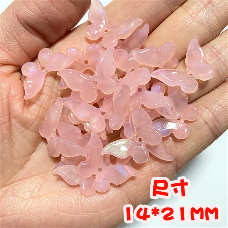 10Pcs New Creative Acetic Acid Animal Butterfly Beads Charm Connectors Diy Earrings Hair Jewelry Making Accessories Ornament