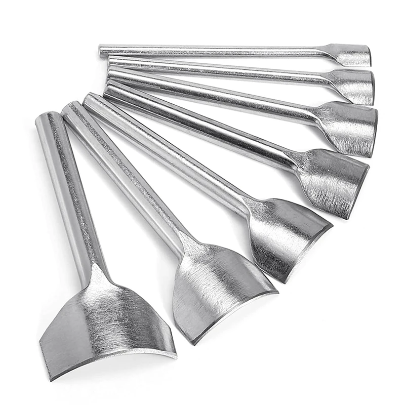 7 قطع من الجلد على شكل قوس 1/4 لخرامة حافة جلدية مستديرة لصياغة حزام الحزام والمحفظة والحقيبة، 10-40 مم