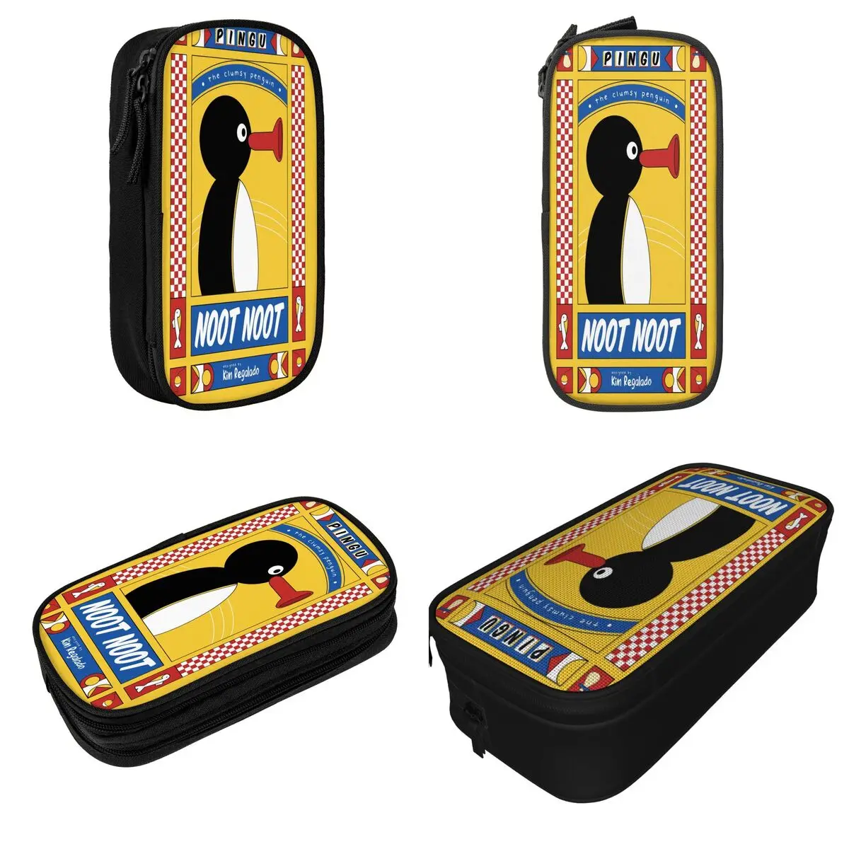 Pingus Cartoon Penguin Merch Pen Box Grote capaciteit voor schooletui Geweldig cadeau