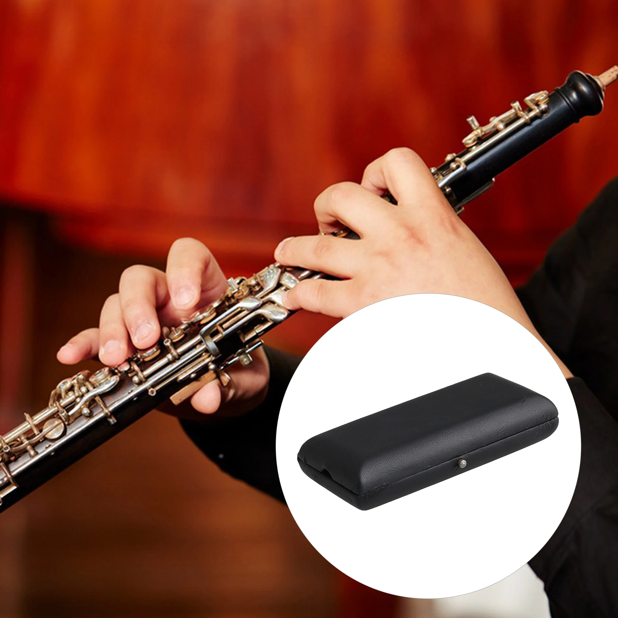 

Yibuy Black Oboe Reeds Case With PU Leather For 3PCS Reeds Hold
