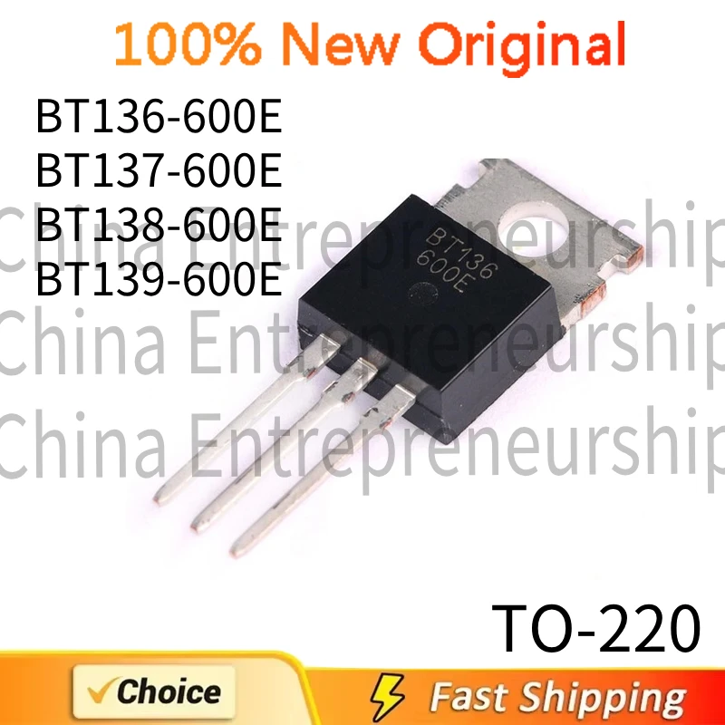 5 PCS TO-220 BT136-600E BT136 BT137-600E BT137 BT138-600E BT138 BT139-600E BT139 TRIAC 100% Quality Original/Quick delivery