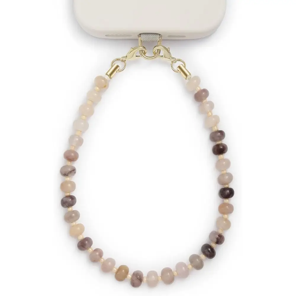 

Natural Stone Beaded Healing Wrist Strap with Tether Tab