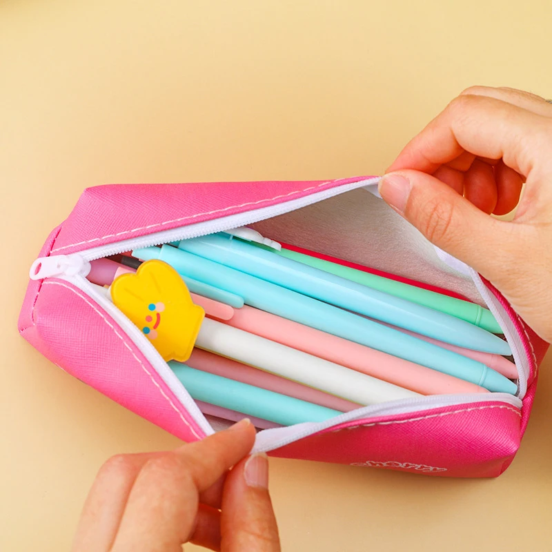 Cute Animal Pattern Storage sacchetto di cancelleria semplice scatola di matite Cartoon PU astuccio per matite di grande capacità scatola di cancelleria giocattolo regalo per bambini