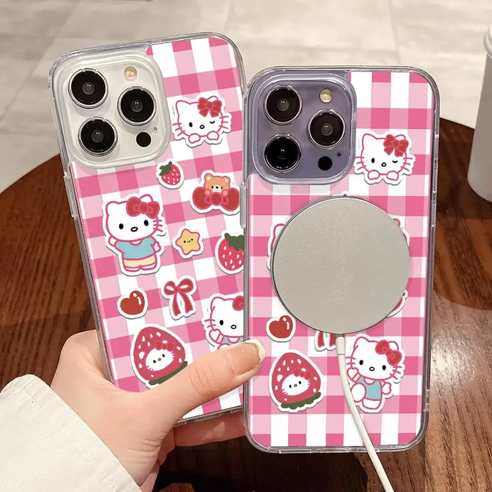 Kitty Katze Handyhülle Iphone 16/15/14/13/12/11/x/xs/xs Max Frau Handyhülle Shell Hello Kitty Kawaii Accessoire Geburtstagsgeschenk