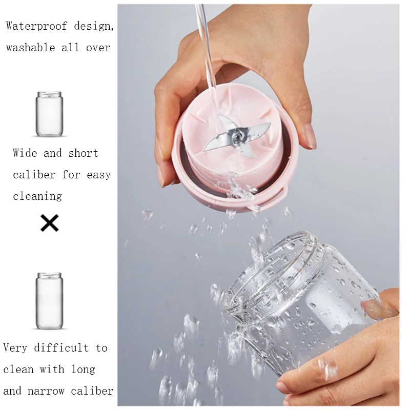 小型のポータブルミニジューサーカップ、家庭用揚げ物ジューサー、果物、学生寮、小型、充電式