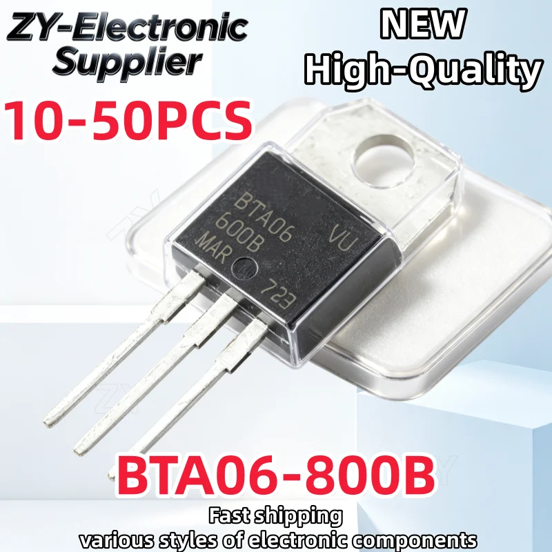 10-50Pcs Brand New BTA06-800B BTA06 -800B Bidirectional Thyristor 6A 800V TO-220 In Stock