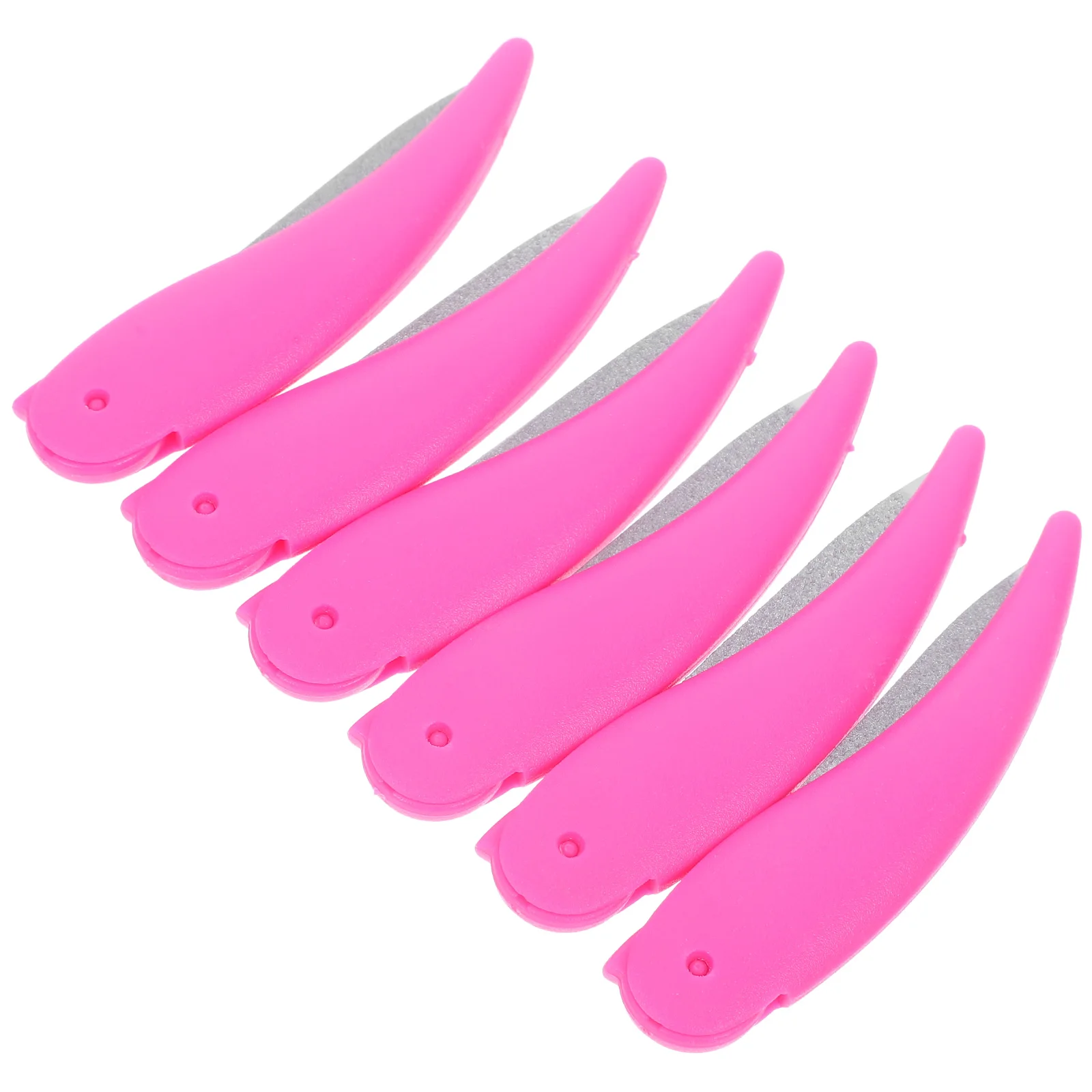 

6pcs Foldable Double Sided Files Stainless Steel Portable File For Natural Nails Manicure Tool Care Set Travel Files Nail