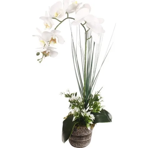 Nettenevime Artificial Flower Orchid Ceramic Pots White Wet Orchid