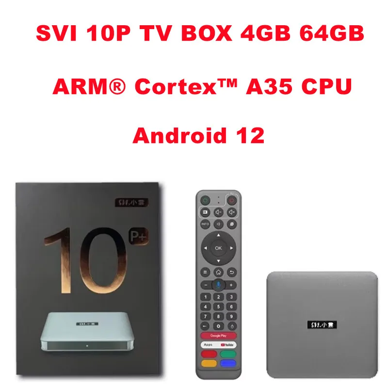 SVICLOUD 10P plus tv box 2025 new arrival A35 CPU 4GB 64GB Svi TV Cloud 10S 2GB 32GB Smart TV BOX Android 12