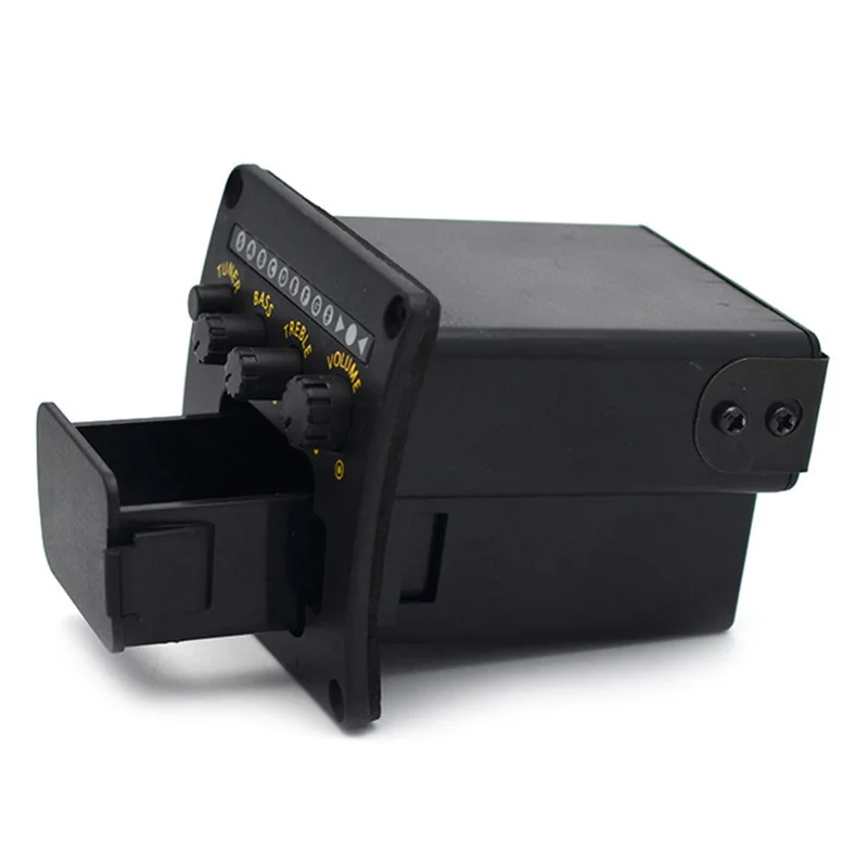 

Светодиодный тюнер-эквалайзер 2-полосный для акустической гитары, предусилитель с дисплеем и подсветкой для фолк-гитары, черный электроакустический звукосниматель