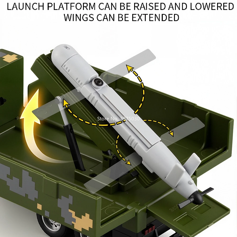 1:35 FL-10A coches de misiles militares modelos de juguetes aleación fundida con sonido ligero vehículos en miniatura modelo para niños regalos de colección