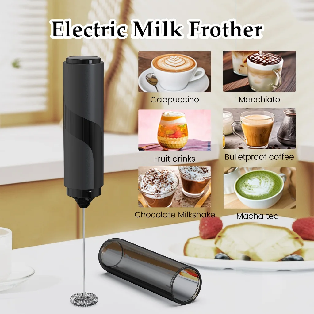 KLT Electric Milk Frother Efficient Mixing Light Compact Food Grade Material For Coffee Frappe Latte Matcha Hot Chocolate