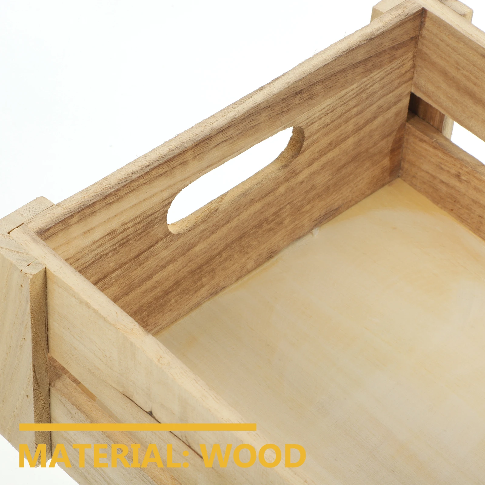 2 قطعة صناديق تخزين خشبية من الخشب الصلب لديكور المزرعة صناديق عتيقة مع مقبض سلة تخزين رمادية لتنظيم المنزل