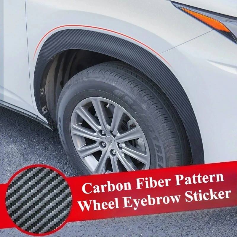 For Lexus NX200/NX200t/NX300/NX300h 2015-2021 Carbon Fiber Pattern Wheel Arch Trim Sticker Custom Precise Fit Exterior Mod