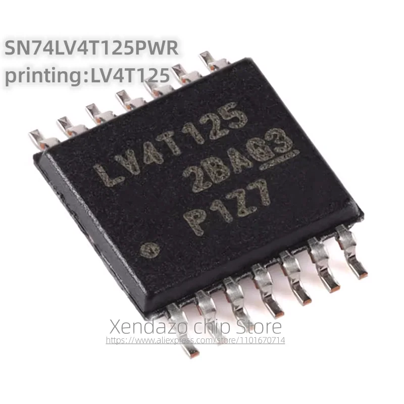 10pcs/lot SN74LV4T125PWR printing LV4T125 TSSOP-14 package Original genuine Single power four-way buffer gate chip