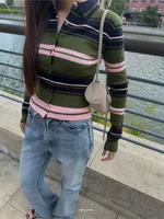 Knitted Autumn Striped Cardigan Pullover Sweater Women Long SLeeve Fashion Casual Ladies Sweaters Korean Style Woman Cardigans 4