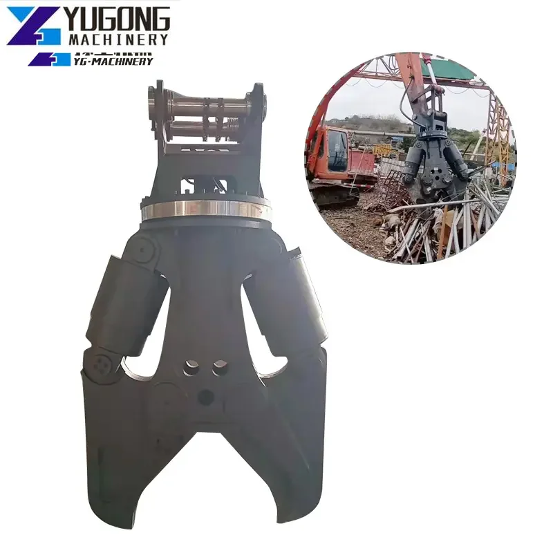 Double Cylinder Hydraulic Scrap Metal for Crushing Scrap Steel Shear Hydraulic Rotating Scrap Steel Eagle Shear For Excavator