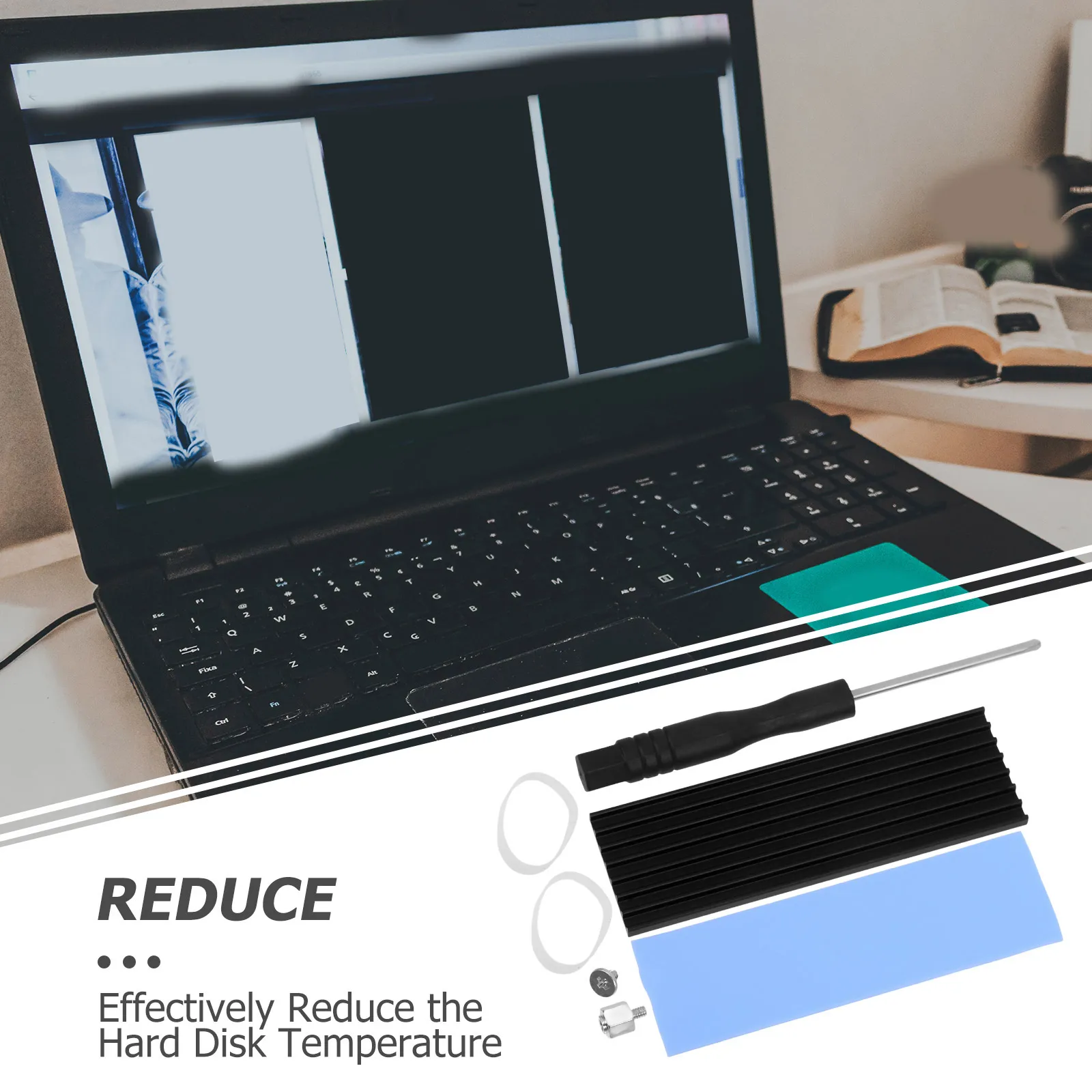 

3 Set Black SSD Heatsink Kit Aluminum Thermal Pad Hard Drive Radiator Vest Efficient Dissipation Compatible Most State
