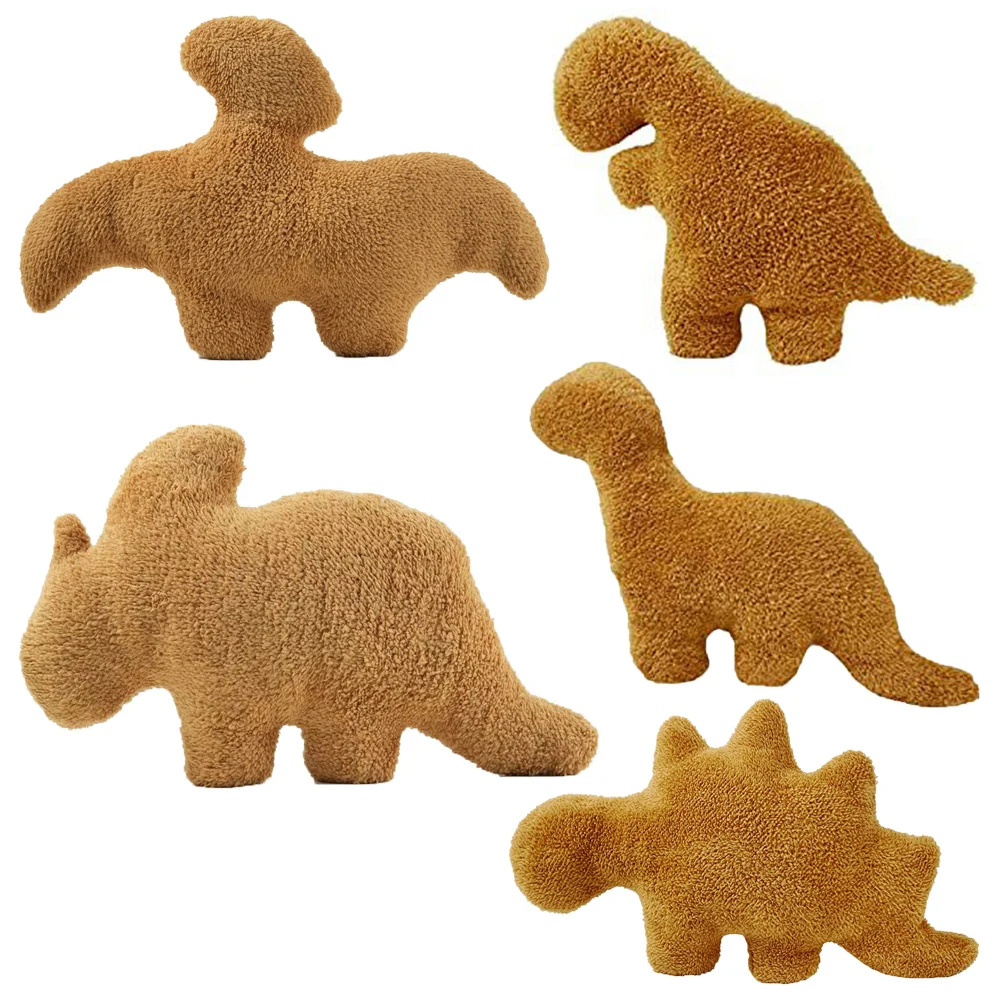 46cm Dino Chicken Nugget Plush Pillow Cartoon Pterodactyl Triceratops Dinosaur Stuffed Animal Plush For Kids Baby Gift