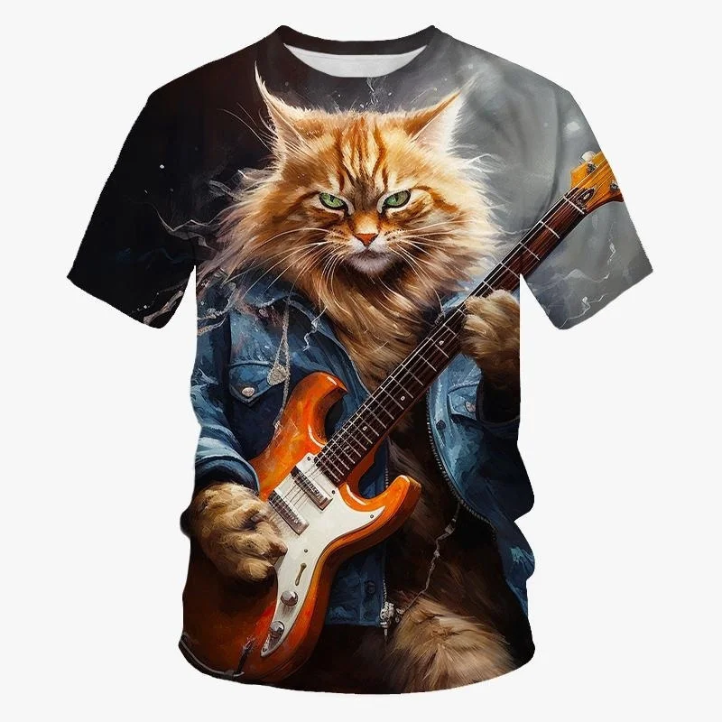 

3D Print T Shirt Women Animal Graphic T-Shirt Plus Size Round Neck Personality Loose T-Shirts Short Sleeve Streetwear